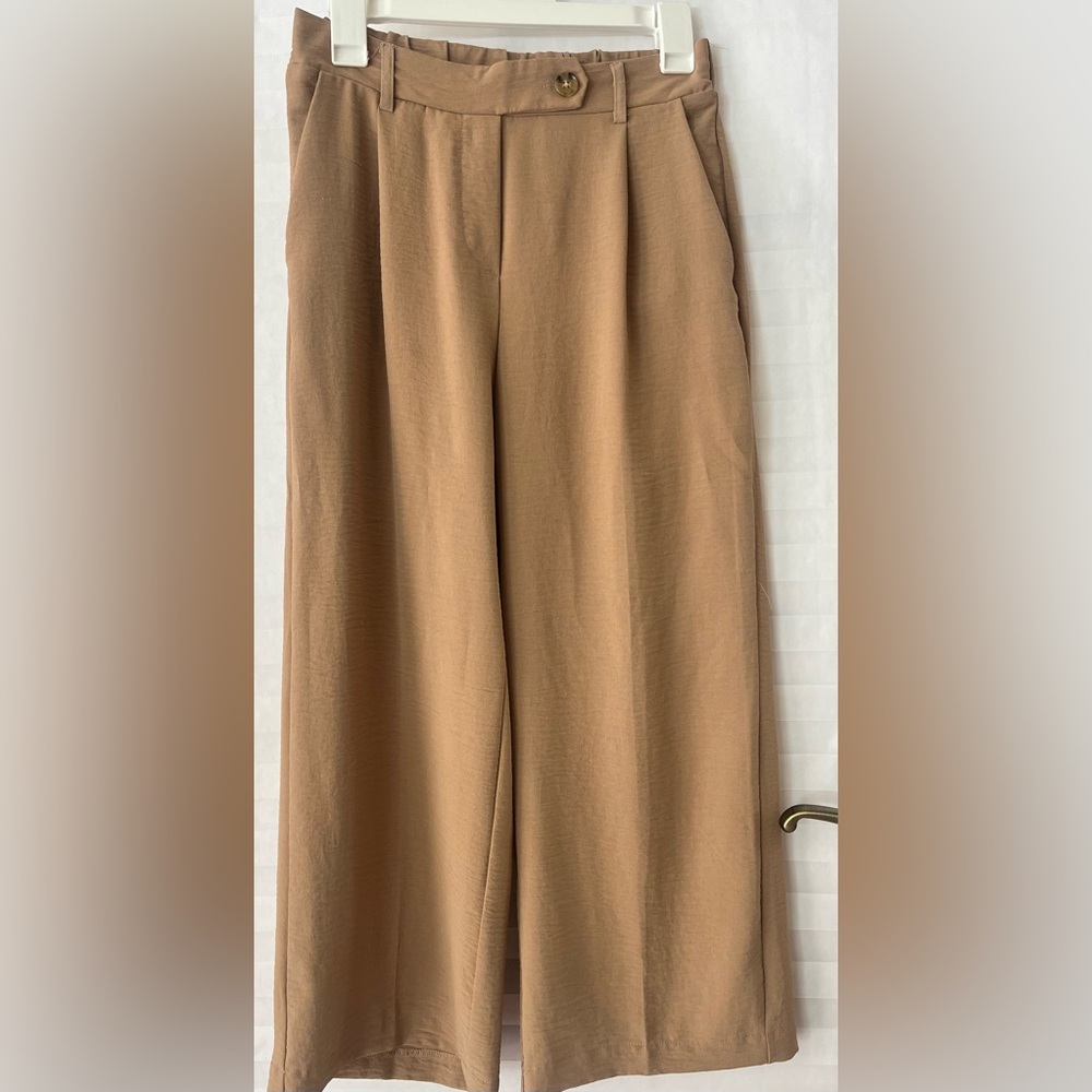 Rachel Zoe Beige Wide Leg Trousers flowy size XS